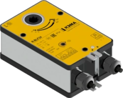 KEMA R-BLF24 actuator with 24V return spring with 5Nm torque, for flame retardant dampers against fire.