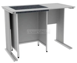 Laboratory wall-mounted table SV 1200 "LABROMED-3" (with stone table top for scales, depth 600 mm) according to TU 9452-010-1330