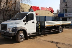 Special flatbed truck with CMU (FG 314, 414, 415, 415T), modifications SMA205, on GAZ chassis of modifications C41R16, C41R36, C