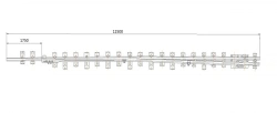 Straight frame rail of P65 type with curved shank of 2771.01.000 project