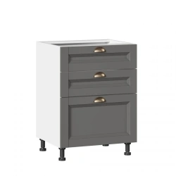 Amelie-3 LD.299830.000 Set of kitchen drawer fronts 600 with 3 drawers (Lux) (Onyx grey)