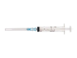 Luer type sterile single-use three-component injection syringe with nominal capacity of 2ml with 23G x 1 needle"