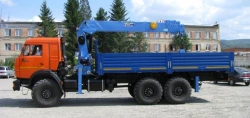 Flatbed truck with CMU 6377V0 on chassis Kamaz 43118-A5, Kamaz 43118-50, Kamaz 43118-RR, Kamaz 43118-RS
