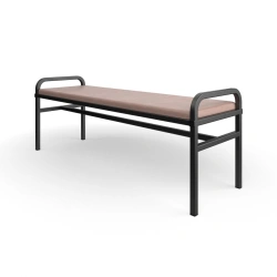 Reinforced 3-seater upholstered banquette