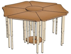 Metal-framed table ''Violet'' / SD39