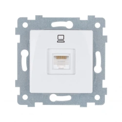 "MARIA" Mechanism of low-voltage socket PC socket w.c. RK1-455, colour white. RK1-455, colour white