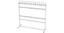 Floor coat rack 3x row 1800x600x1750mm (WxHxH)