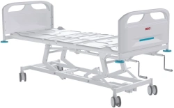 MEGI Fonda 3 Medical functional bed with hydraulically adjustable height, plastic backrests, plastic bed,