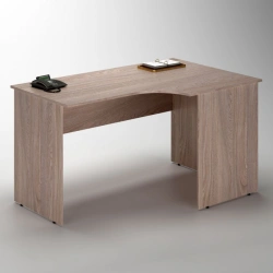Corner office table without rounding of corners