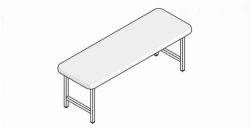 Banquette with metal frame, art. 33290180