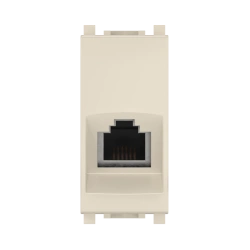 CADUCEUS ALING Experience flush-mounted telephone socket RJ12 6P6C cat.3, 1M, beige, art. 74212.9