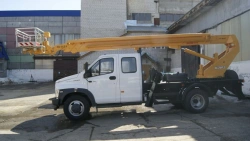 Hydraulic hoist model PSS-131.22E on chassis GAZ-C41R31, GAZ-C41R33, GAZ-C42R33.