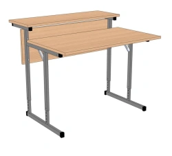 Computer desk on metal frame, adjustable SK1m