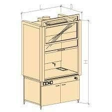 Wooden fume cupboard