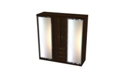 Wardrobe with compartment doors with mirror FML0015