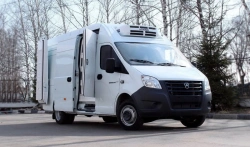 Truck IATS-1767MR for food transportation with isothermal van on the basis of vehicle GAZ 3302 of modifications 275