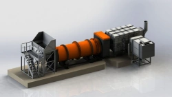 Mobile incinerator plant IU-2000M of continuous operation with gas purification