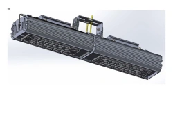 LED luminaire "Industrial Design MTM IoT" series CUBIC 80 Two modules End to end connection - 180 degrees Mounting CUB