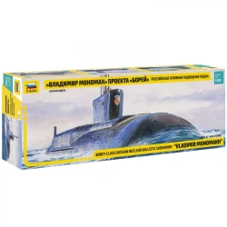 Assembled model Russian nuclear submarine "Vladimir Monomakh" of the "Borey" project