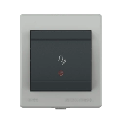 CADUCEUS ALING POWER Single-lever switch for open wiring Bell with indication 10A, 250V~, IP44, grey anthracite, ref.