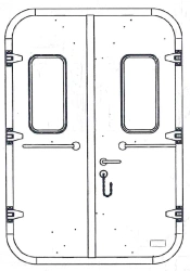 Intangibles, articles and parts of marine equipment: water and gas-tight marine doors
