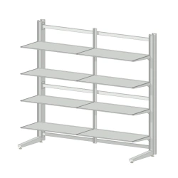 Metal cantilever shelving unit with shelves (?????) 600?1860?1730 mm