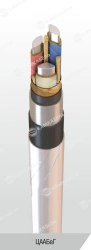 Power cable with aluminium conductors with paper insulation impregnated with viscous or non-flowing composition for voltage 6, 1