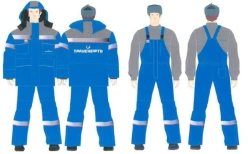 Men's suit (jacket, dungaree) against thermal risks of electric arc with protection level up to 45,9 cal/cm2; against reduced te