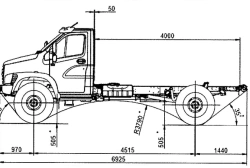 Chassis, Modification C41A43, Diesel engine EURO-5, N2G