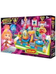 Children's educational construction toy Bauer "Fixiki" series "Laboratory" set 150 elements in a box, article number 604