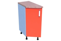 Kitchen corner side table KS-02 corner right (open, closed)