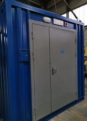 Power station, automated "Peter Bell" of container type PB-150-18D-10 on the basis of diesel unit YAMZ AD150S-T400-50.
