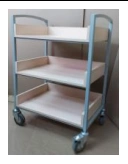Library trolley with rounded handle TB3