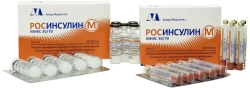 ROSINSULIN M mix 30/70, 100 IU/ml (cartridge+syringe pen), 3 ml x 5. (INN: Biphasic [human genetically engineered] insulin)