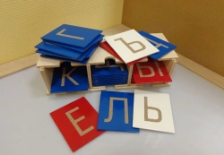 Tactile letters. Printed alphabet
