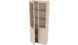 Wide cupboard with glass in profile 800x370x2000mm (WxHxH) 405.107
