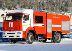 Foam extinguishing vehicle APT (3,0-5,0)-70, type 58816T, modification APT (3,0-5,0)-70 (53605), on chassis KAMAZ-53605-A5, 5360