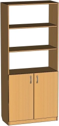 Open cupboard for teaching aids