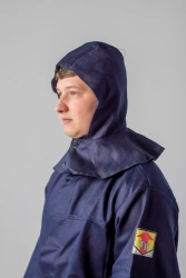 Model AD5. Helmet cloth. Veldshield with large pelerine