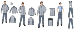 Women's sets for ITR (jacket, shirt-jacket, waistcoat, trousers) special for employees of the organisations of the system "Trans