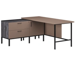 Corner executive desk on metal frame SRU2
