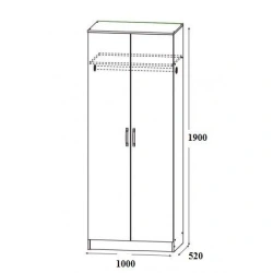 Double-leaf cupboard