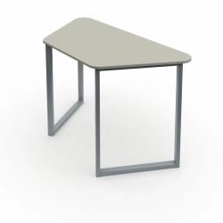 Pupil's table trapezium on rectangular tube