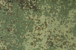 Printed polyester-cotton overalls fabric with double-sided camouflage colouring