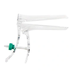 Polymer gynaecological mirror by Cusco No. 3 (L) transparent with central screw fixator for single use ste
