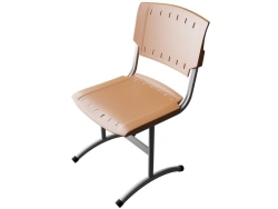 Student chair, not adjustable, round tube, ski arch, plastic Sigma STU-2.01.D
