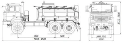 Tank truck for transportation of food liquids (technical water) ??? 4680L5-20 on chassis URAL 55571-4151-78, 55571-4151-80, 5557