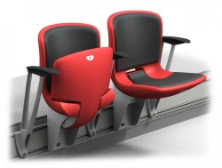Semi-upholstered folding armchair "Pobeda-M" with armrest