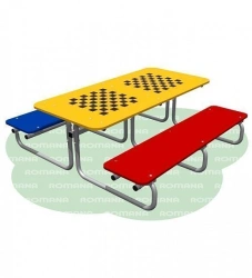Chess table with benches (children's) Romana 302.13.00-01