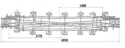 Blunt crossing cross of type R50 of grade 1/9 blind crossing of 1520 and 1435 mm gauge of project 1624.02.000-01